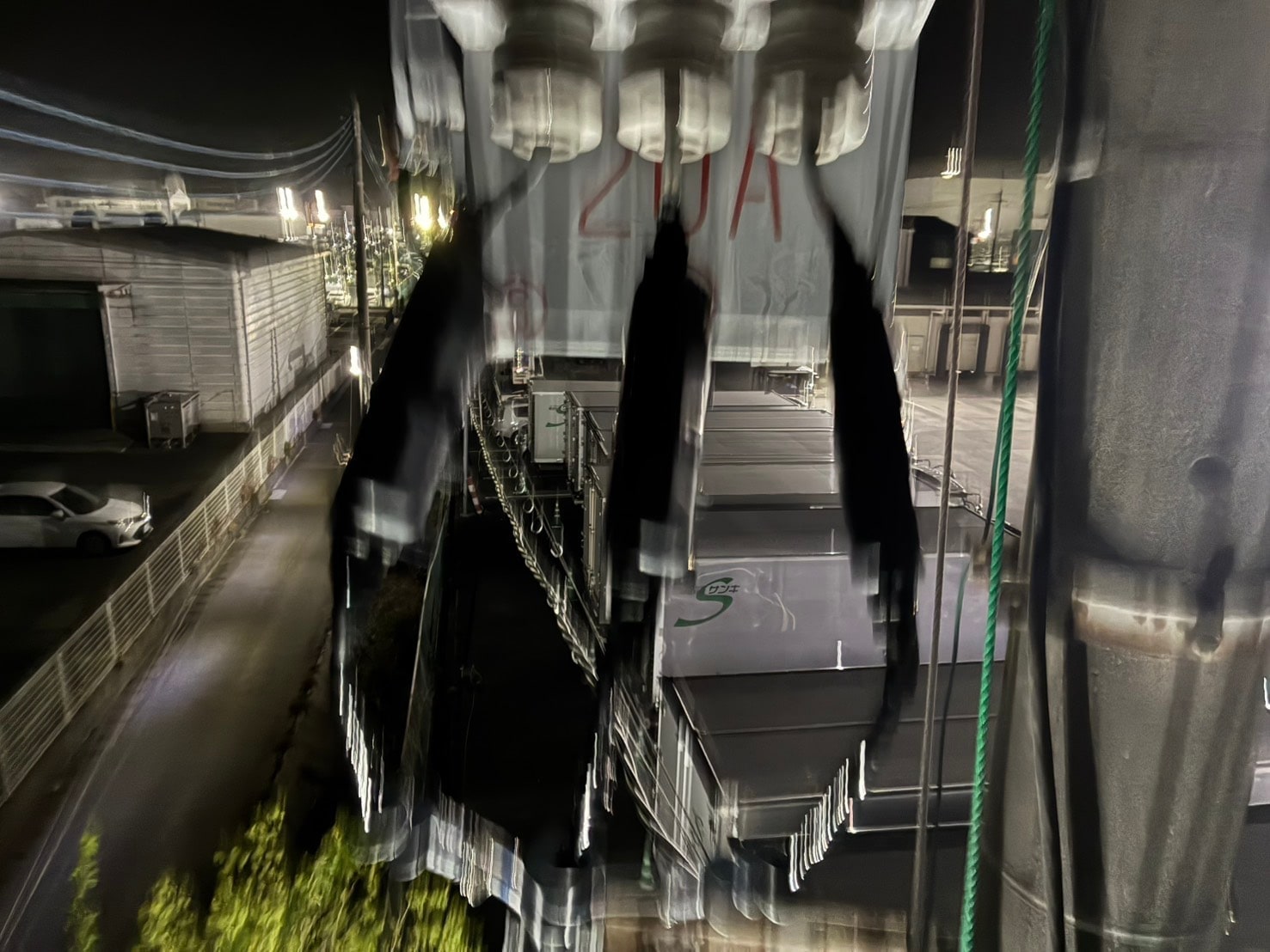 夜間のPAS接続作業