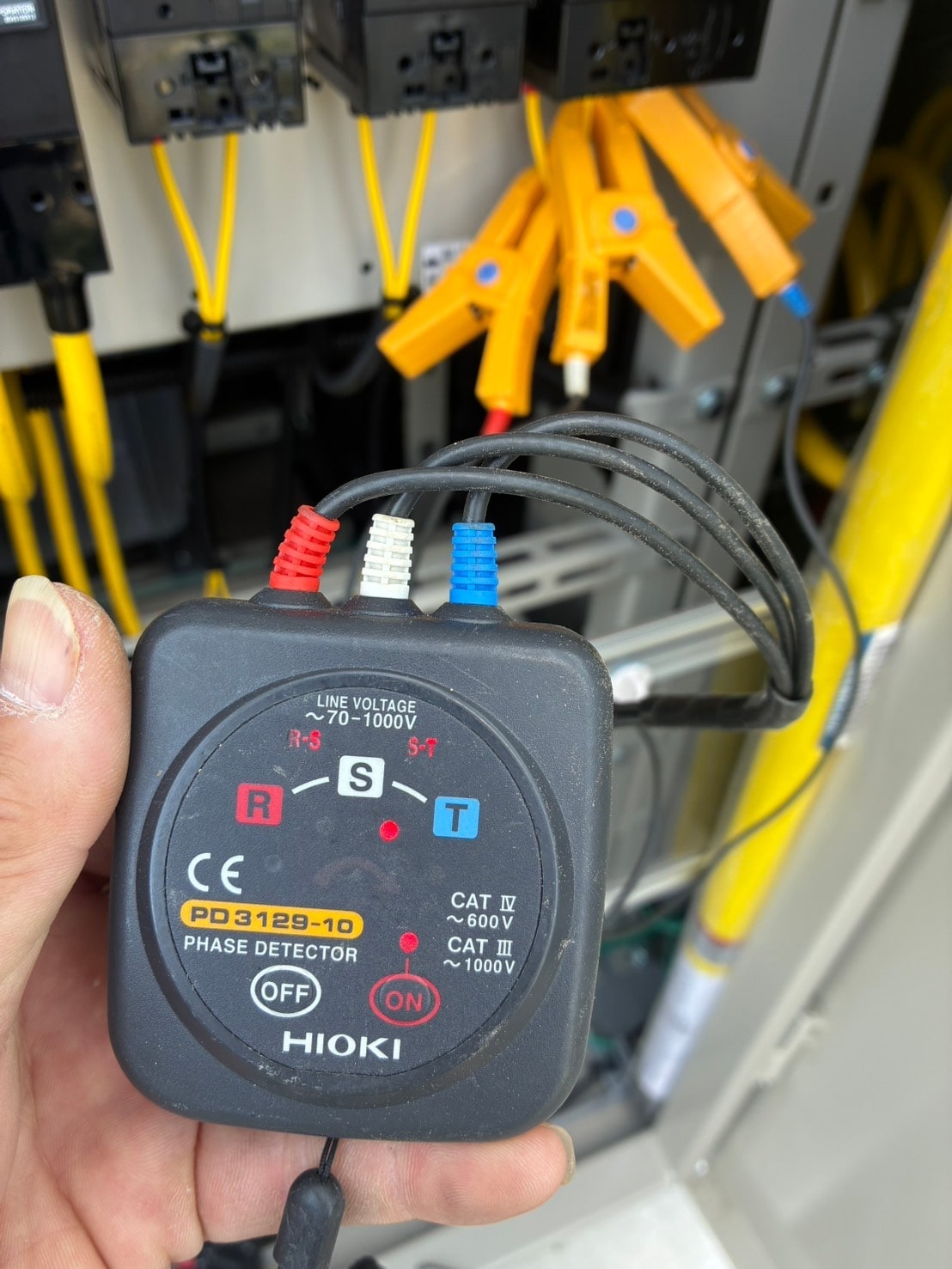 HIOKI相回転計による復電前の相順確認